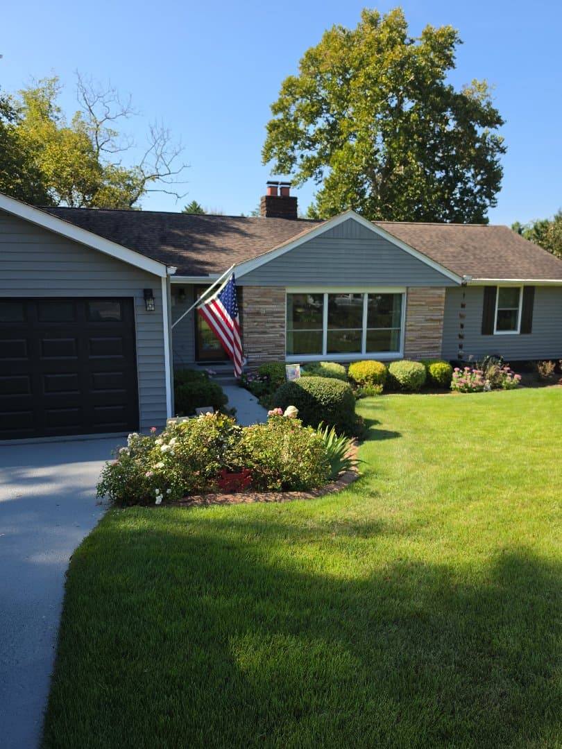 Roof repair in a roof valley, Clinton