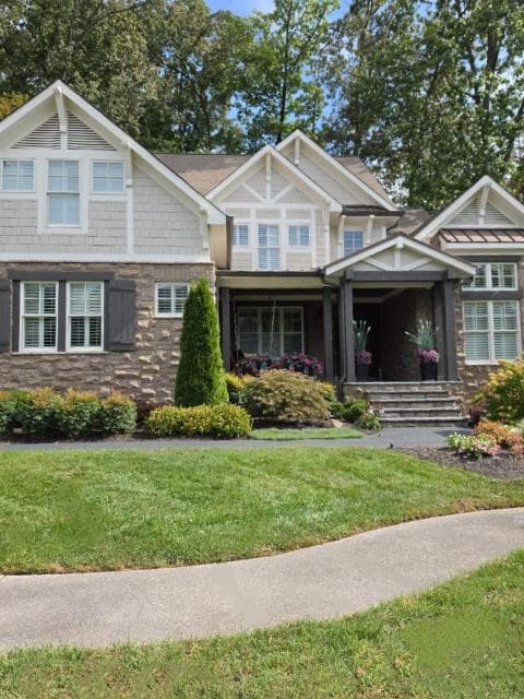 Making a roof repair, Knoxville