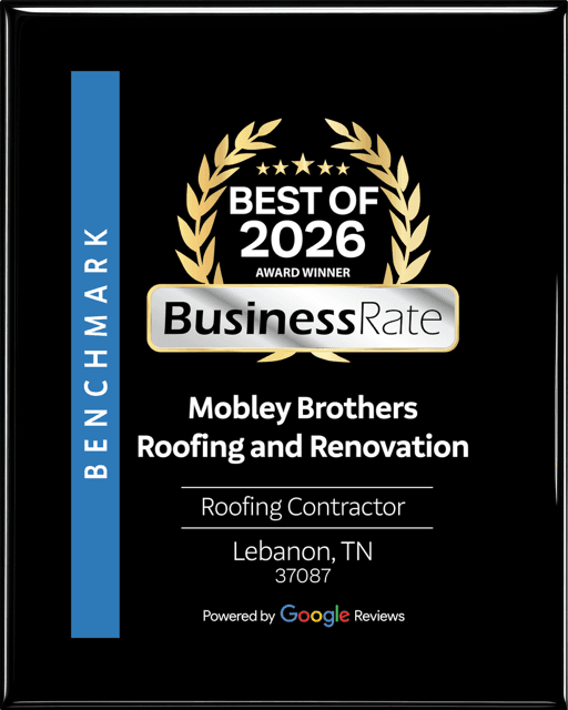 BusinessRate Best of 2026 roofing contractor, Lebanon