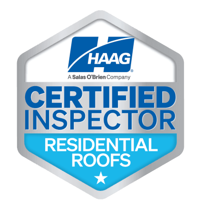 HAAG Certified Inspector, residential roofs badge