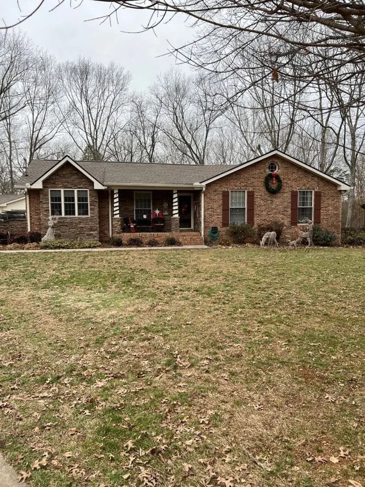 Home in Mt. Juliet job photo: new roof weather wood GAF