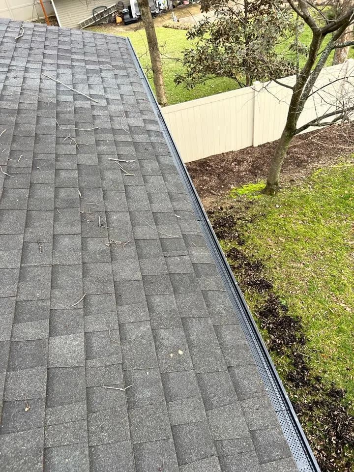 Gutter guards installed on a home in Nashville