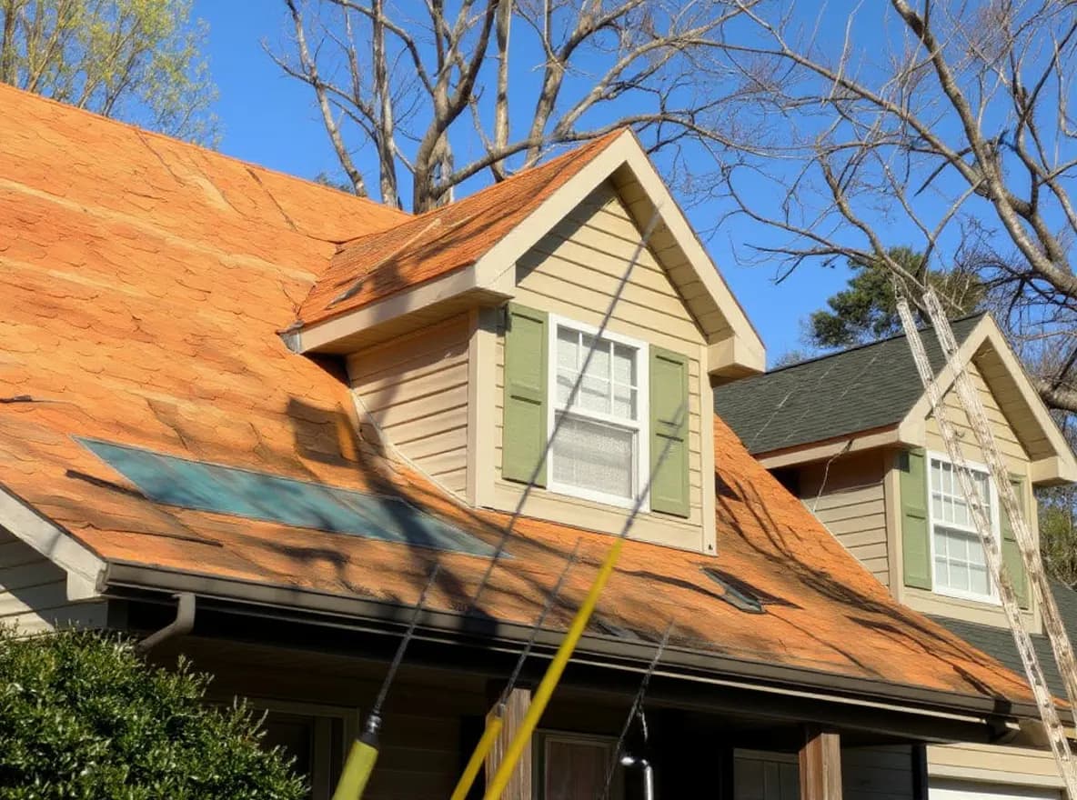 Roof of a home in Heiskell, job photo: talking to a homeowner about a shingle roof replacement in Heiskell