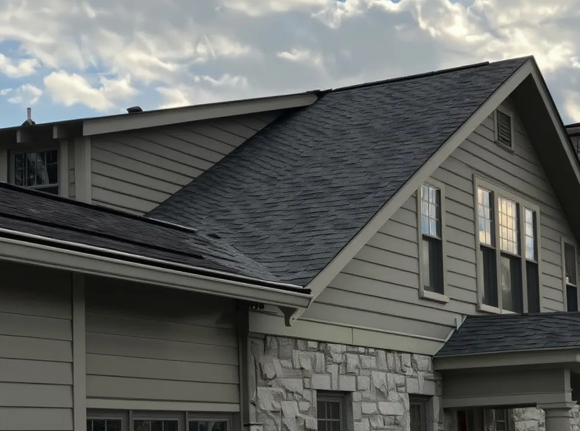 Roof of a home in Nashville, job photo: new GAF roof