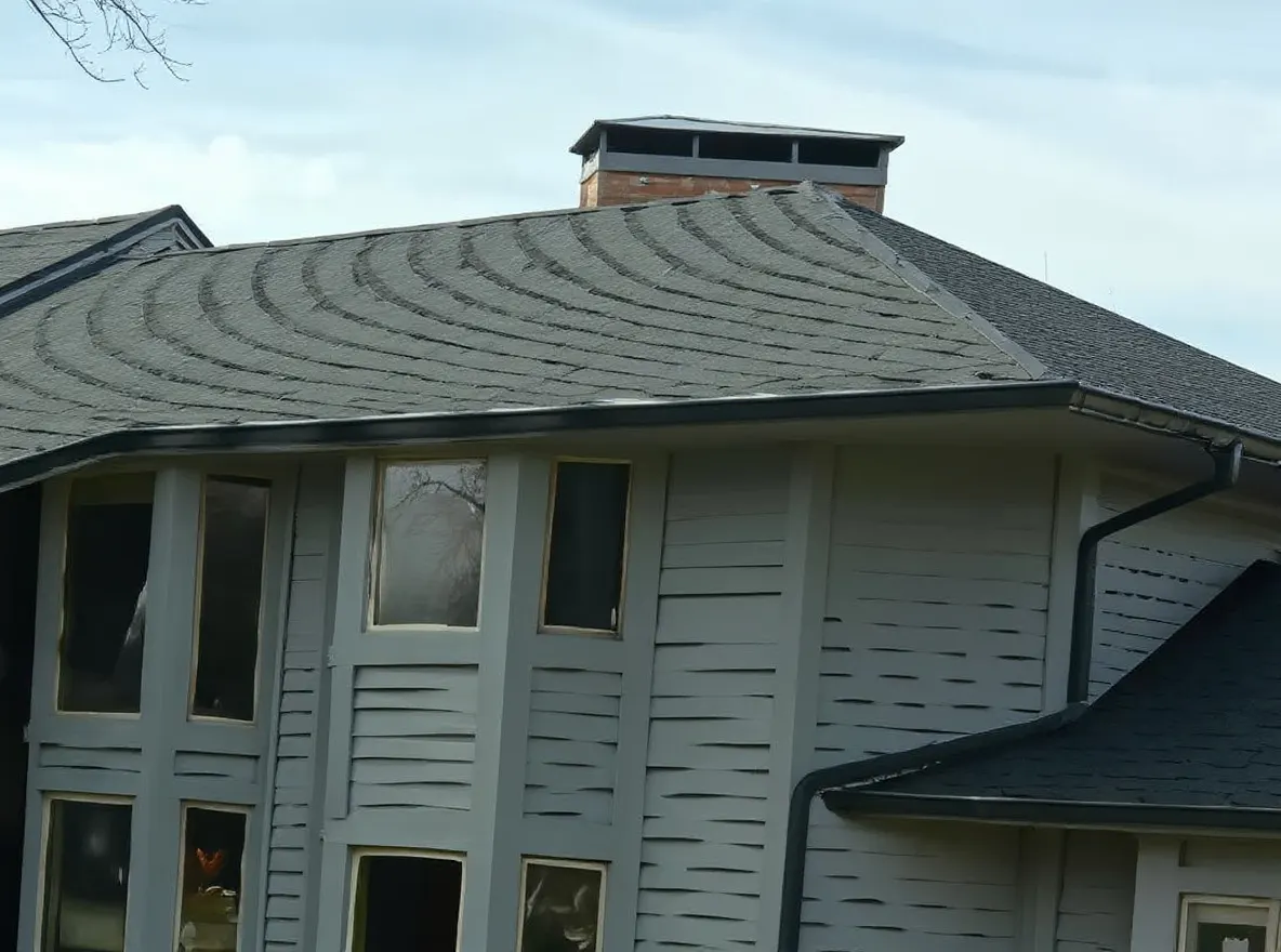 Roof of a home in Clinton, job photo: answering questions about roof repair cost, installing a turbine roof vent