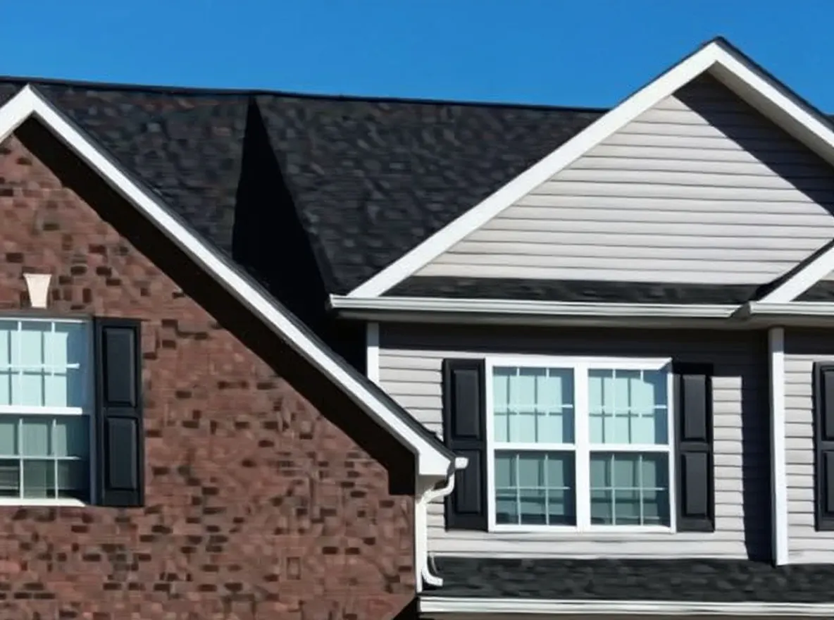 Roof of a home in Powell, job photo: replacing blown off shingles