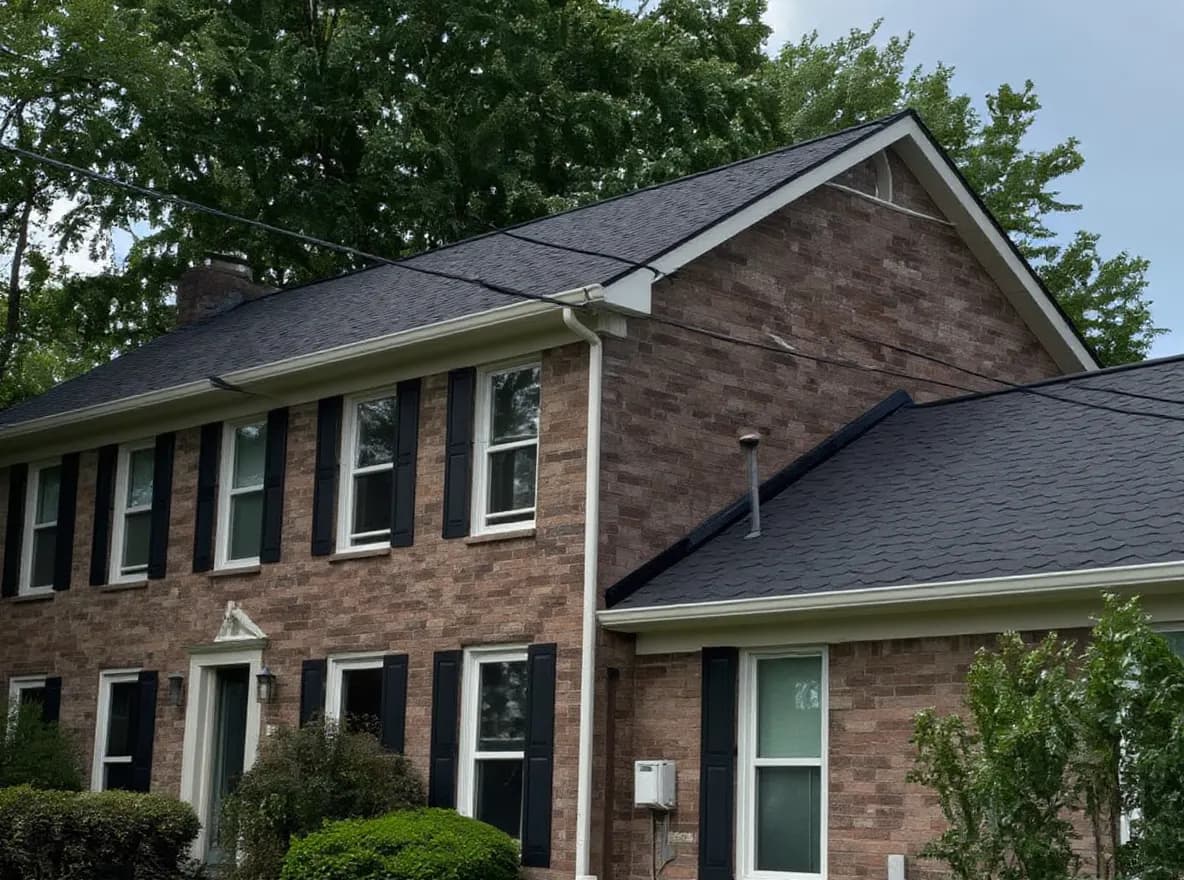 Home in Mt. Juliet job photo: new roof soffit gutters