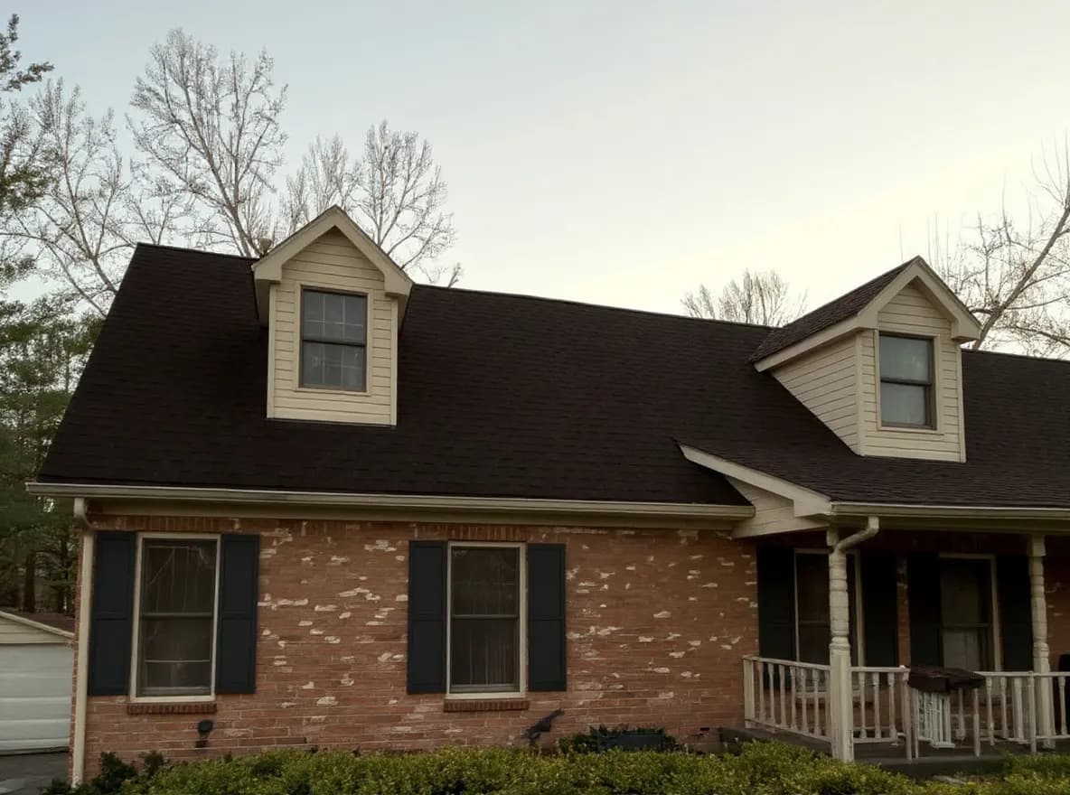 Roof of a home in Lebanon, job photo: gutter repair