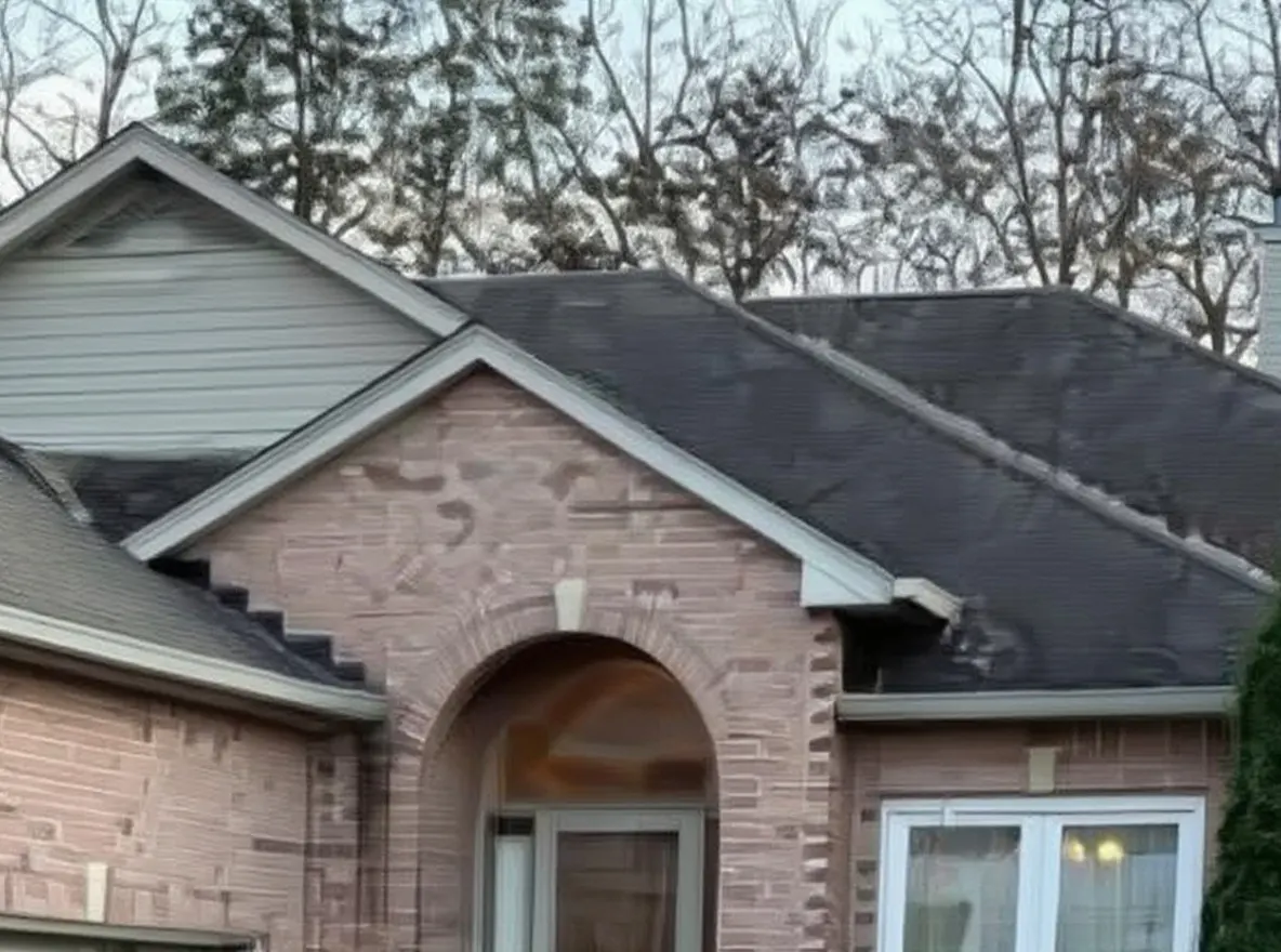 Roof of a home in Lebanon, job photo: gutter quote