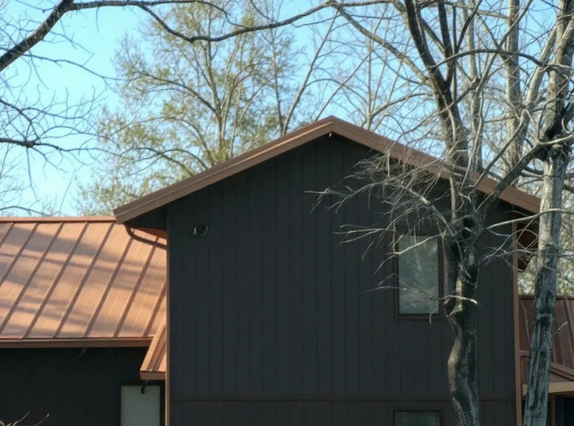 Roof of a home in Lebanon, job photo: new roof and gutters