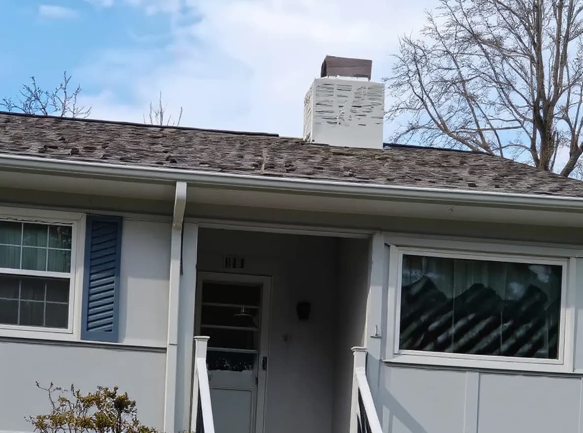 Roof of a home in Oak Ridge, job photo: free estimate for a roof leak repair