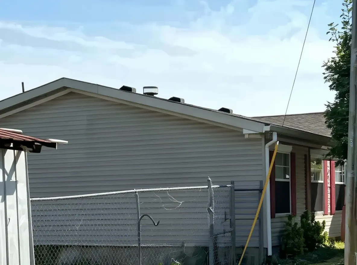 Siding repair on a home in Lebanon, Tennessee