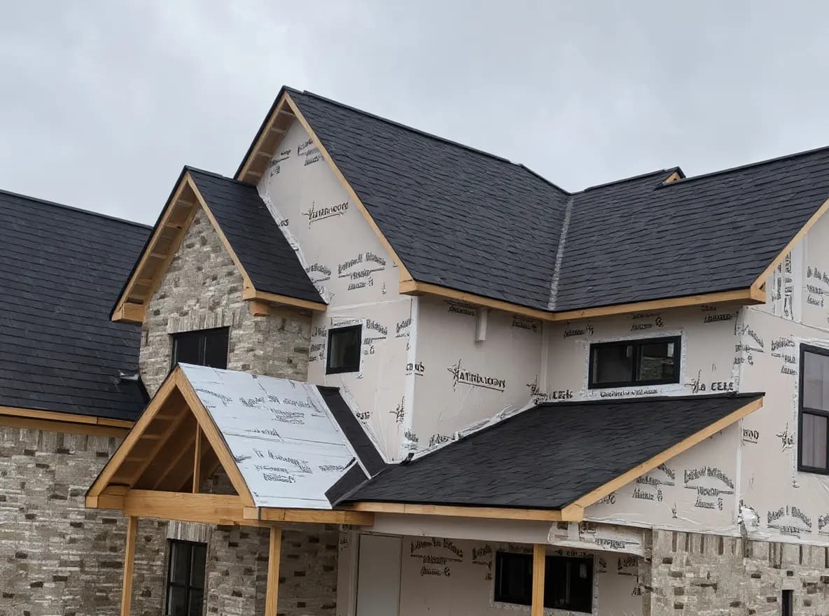 Roof of a home in Lebanon, job photo: new roof underway