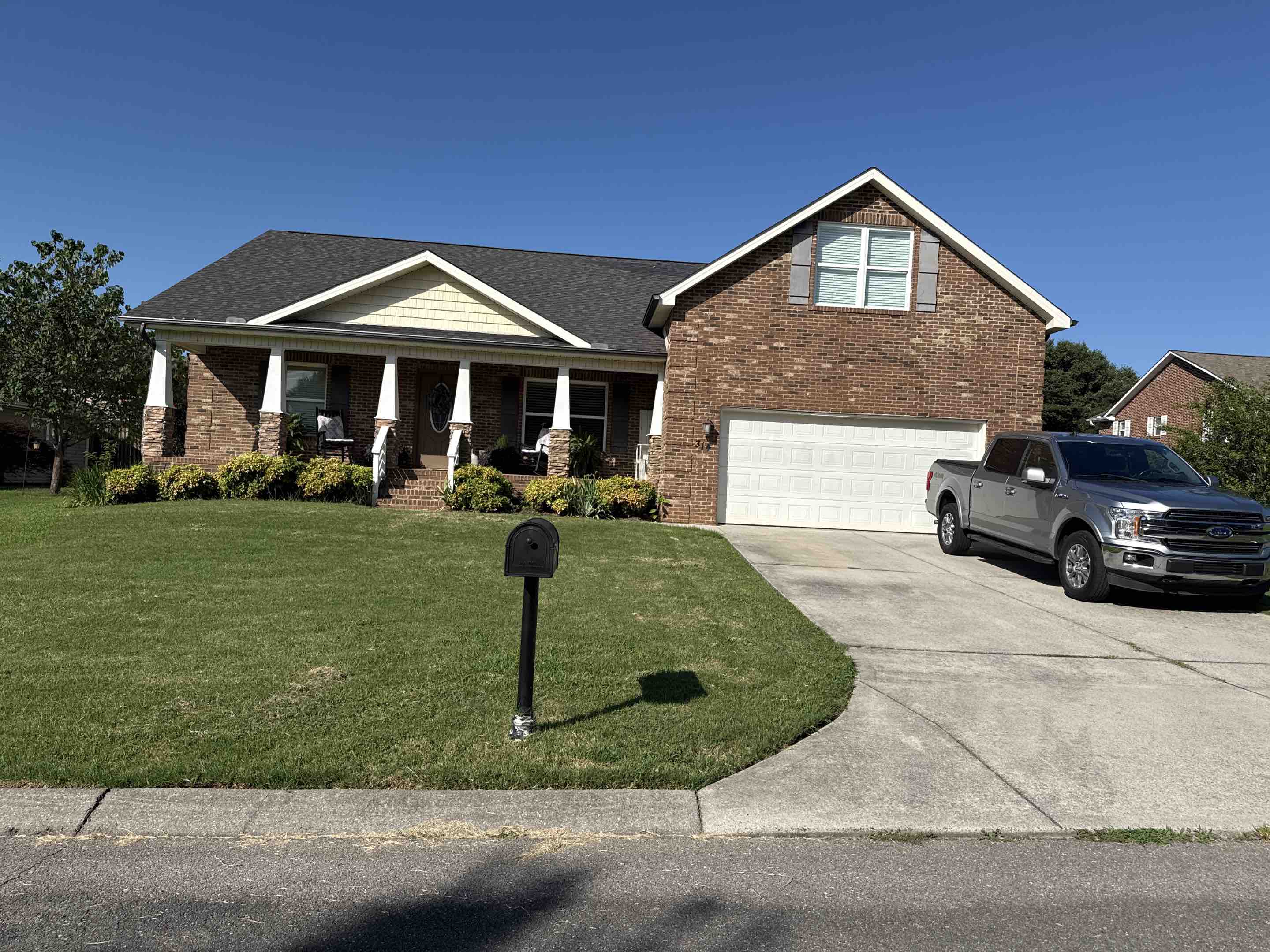Replacing damaged ridge vent in Maryville to repair a roof leak, Maryville