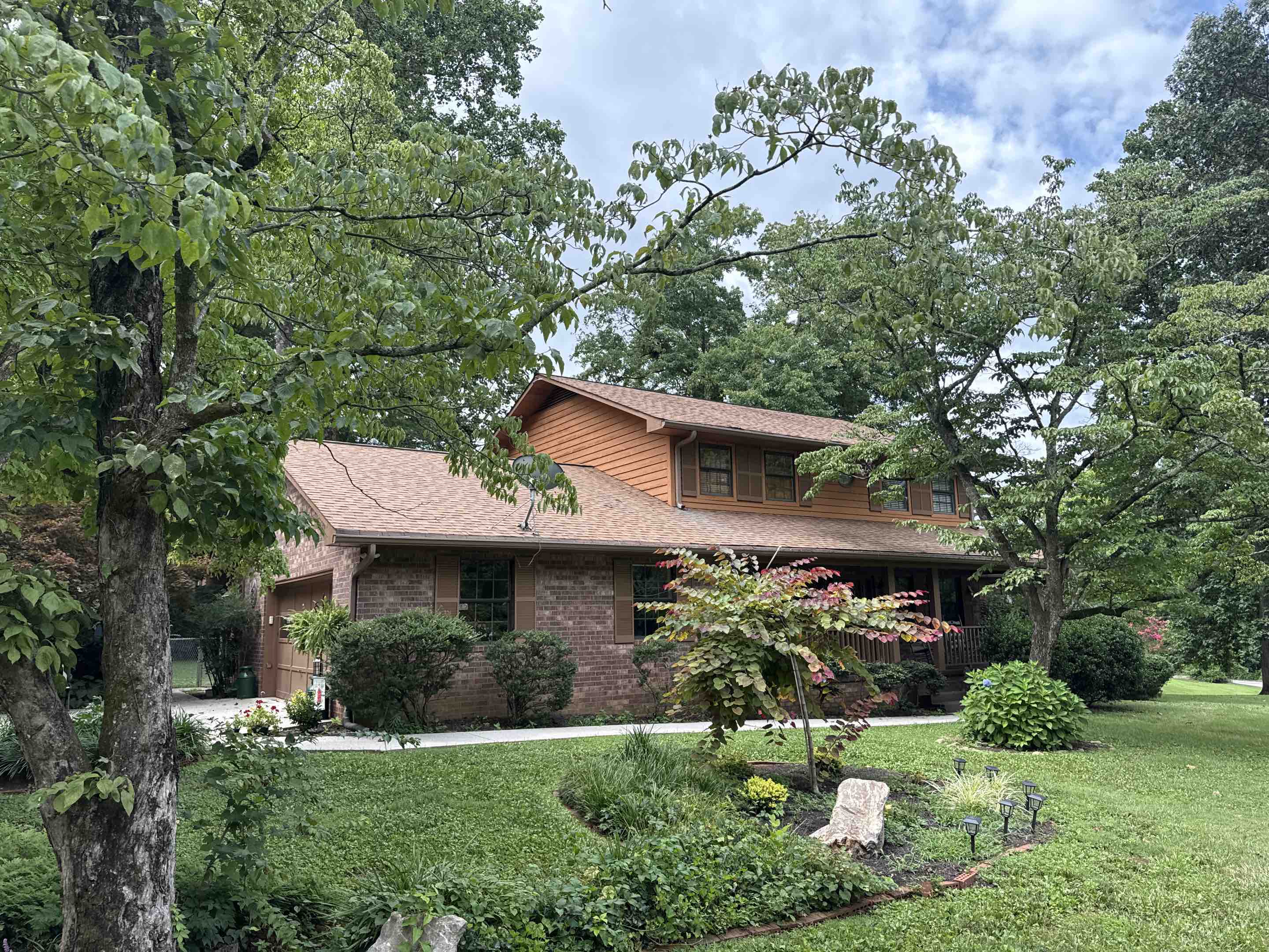 Shingle roof repair, fascia and soffit repair today, Louisville